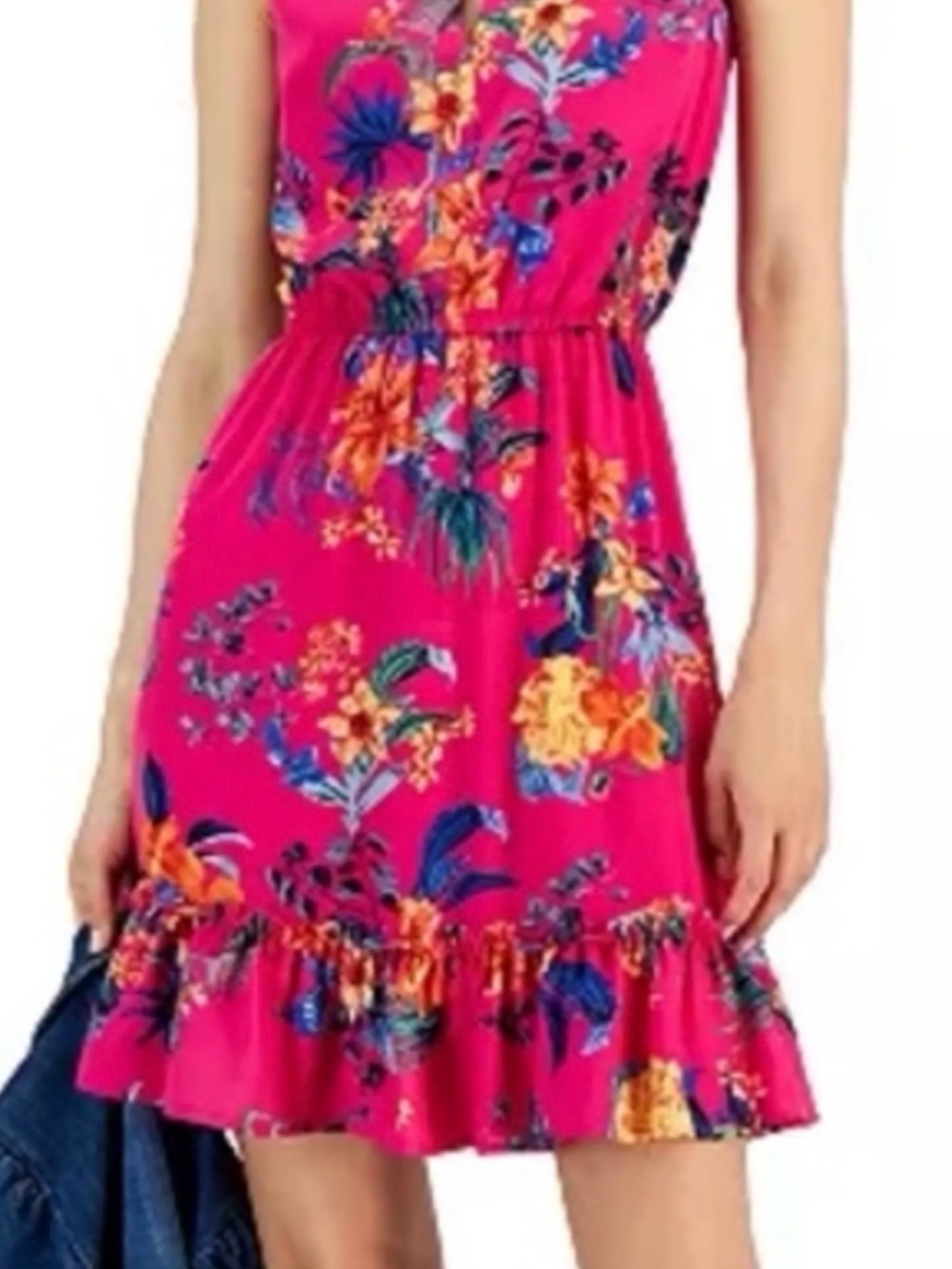 INC International Concepts Hot Pink Floral Sundress